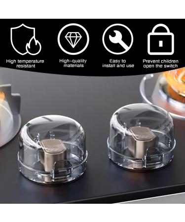 6 Pack Gas Stove Button Covers | Child Safety Oven Lock | Transparent & Black Button Protection - Buy Online on GoSupps.com
