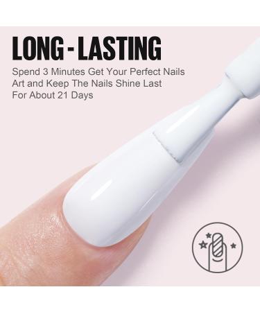 TOMICCA Gel Nail Polish Set - Pink, Baby Blue, French White, Pastel Colors - 4x8ML A116025 - Buy Online on GoSupps.com