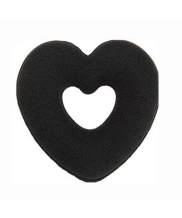 super1798 Women Heart Donut Shaped Bun Wraps Hair Clip Hair Updo Maker Sponge Foam - Black