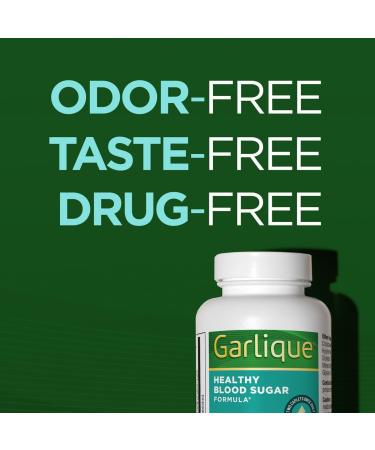 Garlique Garlic Extract Supplement Healthy Blood Sugar Formula Blood Sugar Support 6000 mcg allicin Odorless & Vegan 60 Caplets - Buy Online on GoSupps.com