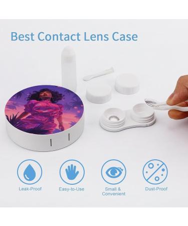 Buy Purple & Pink Portable Contact Lens Case - Travel Storage Box for Women - Buy Online on GoSupps.com