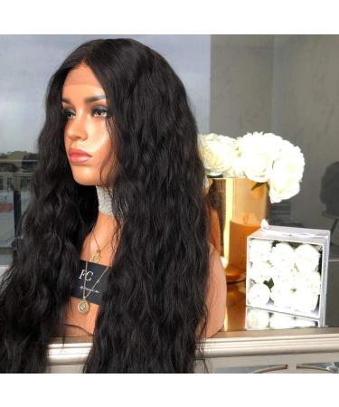 Shaoyao Brazilian Straight Human Hair Wig for Women - Pre Plucked Lace Front with Baby Hair - 28 Natural Black - Buy Online on GoSupps.com