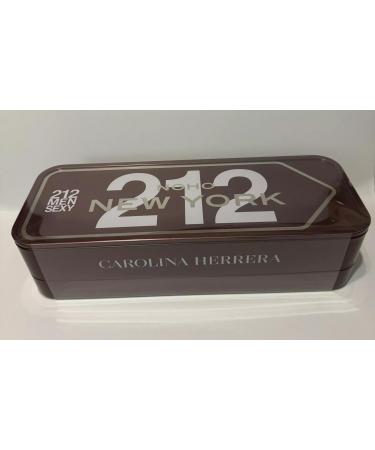 212 Men NYC by Caro'lina Herr'era 2pc Gift Set Tin 3.4 Fl Oz Eau De Toilette Spray + 3.4 Fl Oz Shower Gel