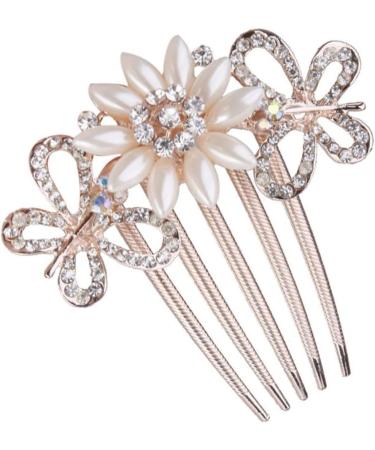 DOITOOL Crystal Bride Clip Pearl Hair Accessories Bridal Hair Comb Hair Jewels for Women Hair Clip Womens Hair Accessories Women Hair Accessories Bride Hair Comb Wedding Women's - Buy Online on GoSupps.com