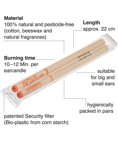 6 Pairs BIOSUN Wellharmony Ear Candles - Orange/Grapefruit/Tangerine (12 Pieces) - Buy Online on GoSupps.com