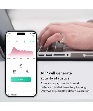Dadea Smart Ring Waterproof Ceramic & Stainless Steel Fitness Ring for Sleep Tracking | Comfortable Durable and Stylish Health Ring - Buy Online on GoSupps.com