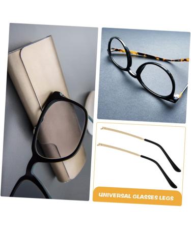 4 Pairs Healeved Glasses Replacement Legs & Repair Set | Thin Padding Screws & Clips for Men & Women - Golden Metal 14x3cm - Durable Eyewear Accessories - Buy Online on GoSupps.com