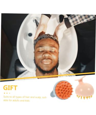 Tovinanna Silicone Shampoo Massage Brush - Scalp Massage Tool for Hair Care | Japanese Style Peeling Brush | Travel-Friendly 9.6x8.4x8.1cm - Buy Online on GoSupps.com