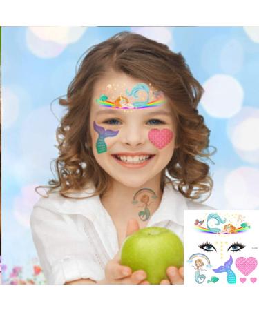 8pcs Kids Animal Face Tattoo Set - Water Transfer Butterfly Sticker for Halloween & Parties - Buy Online on GoSupps.com