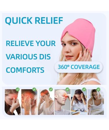 Kgduyc Cooling Eye Mask - Reusable Hot & Cold Compress Headgear for Migraine Relief (Pink) - Buy Online on GoSupps.com