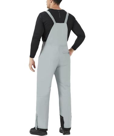 WULFUL Men's Insulated Snow Bibs - Waterproof Winter Ski Pants X-Large Light Grey | Snowboarding Overalls - Buy Online on GoSupps.com
