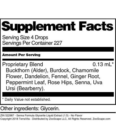 Buy Senna Formula Glycerite Liquid Extract (1:5) - Flavorless 1 oz | International Shipping Available - Buy Online on GoSupps.com