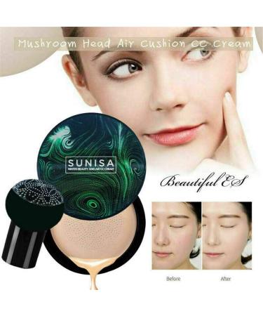 Small Mushroom Head Air Cushion CC Cream Foundation Moisturizing Concealer Durable Foundation Liquid Pigmenting Brightening Makeup Nude Base - Buy Online on GoSupps.com
