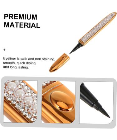 Beavorty 2pcs Self Adhesive Mascara Eyelash Tools Eyeliner Black Tool for Makeup Non-magnetic Cosmetic 1 count (Pack of 1) Goldenx2pcs - Buy Online on GoSupps.com