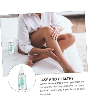 POPETPOP Sun- Body Sun Tanning Self Tan Drops Tanner Sunless Going Darker Drops Bronzer Drops Lotion Spray Lotion Body Lotions Water-based Oleracea) Extract Black Frost - Buy Online on GoSupps.com