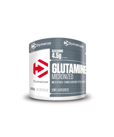 Dymatize Glutamine Micronized Unflavoured Powder 400g - Amino Acid - Glutamine Unflavoured 400 g (1 Pack)