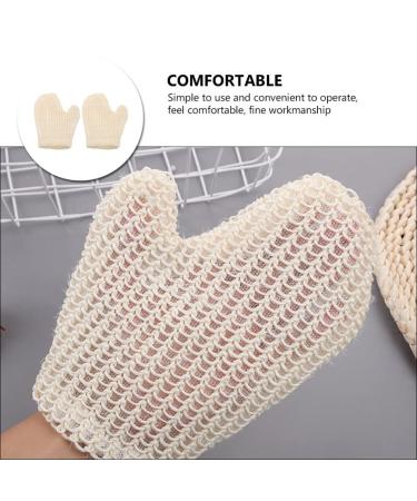 Beaupretty Exfoliating Gloves 2Pcs - Sisal Bath Mitts for Soft Skin | Shower Scrubber & Exfoliator for Men & Women | Loofah Sponge & Household Essential - Buy Online on GoSupps.com