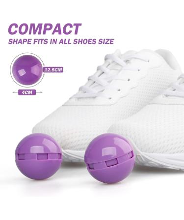 Shoe Deodorizer Balls 6 Pack Trainer Deodoriser Odours Eliminator for Gym Bag Sneaker Wardrobe Car Air Freshener Purple Lavender Scent - Buy Online on GoSupps.com