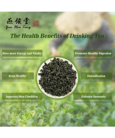 Yan Hou Tang Organic Green Oolong Tea Loose Leaf - 150g | Full Four Seasons Spring | High Mountain Raw Low Fermented | Fragrant Taste | Formosa Taiwan - Buy Online on GoSupps.com