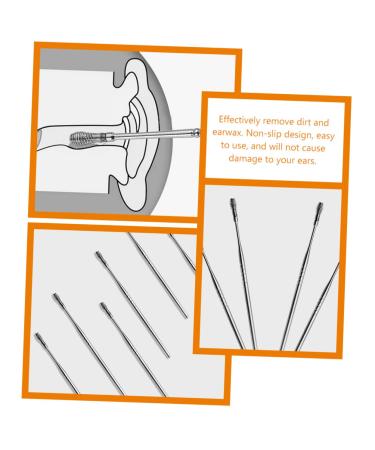 6pcs Stainless Steel Spring Earwax Cleaner Tool Set - Ear Pick, Earwax Catcher, Digger, Spiral Remover, Scoop - Buy Online on GoSupps.com