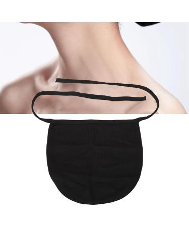 Breathable Cotton Tracheostomy Cover - Black Neck Stoma Protection for Walking - International Shipping - Buy Online on GoSupps.com