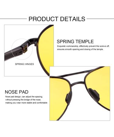 MIRYEA Polarized Night Driving Glasses for Men & Women | UV400 Protection Ultra Light Metal Sunglasses with Spring Hinge - International Shipping Available - Buy Online on GoSupps.com
