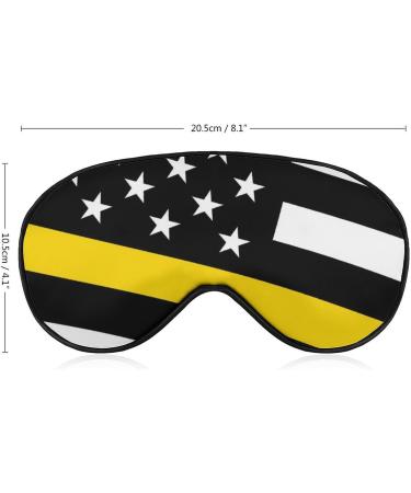 USA Thin Yellow Line Flag Sleep Mask - Adjustable Eye Cover for Sleeping and Travel - Buy Online on GoSupps.com