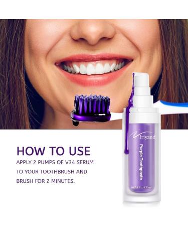 Purple Toothpaste Teeth Whitener | Advanced Stain Remover & Color Corrector for a Bright Smile - Gentle on Enamel - Buy Online on GoSupps.com
