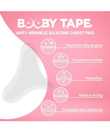 Booby Tape Silicone Chest Wrinkle Pads | Reusable Hydrating Anti-Wrinkle Patches for D colletage | Vegan & Cruelty-Free - Buy Online on GoSupps.com