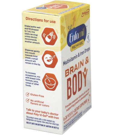 Enfamil Poly-Vi-Sol Multivitamin Drops with Iron 50 mL - Essential Infant Supplement - Buy Online on GoSupps.com