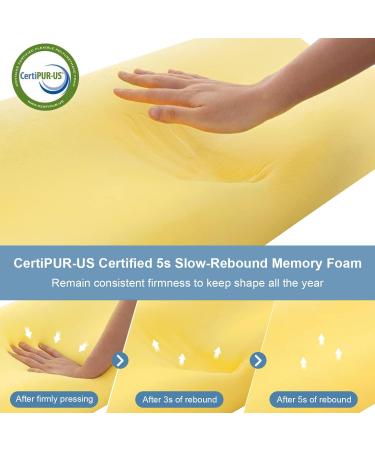 Anvo Memory Foam Pillow Neck Contour Cervical Orthopedic FIRM Pillow for Sleeping Side Back Stomach Sleeper Ergonomic Design for Neck and Shoulder Pain Relief - FIRM - Standard 24 x 13.4 x 4.7 inches - Buy Online on GoSupps.com