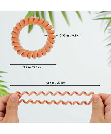 Jesslab Spiral Hair Ties - 10 Traceless Telephone Cable Hair Ties | No-Damage Ponytail Holders for Women & Girls | Color Sorted (#22) - Buy Online on GoSupps.com