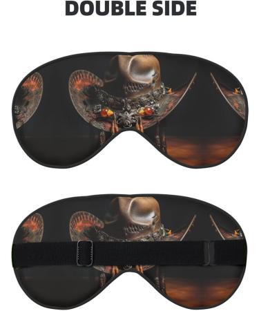 SSIMOO American West Rodeo Hat Sleep Mask | Adjustable Breathable & Fashionable Eye Mask for Comfortable Sleep - Black - Buy Online on GoSupps.com