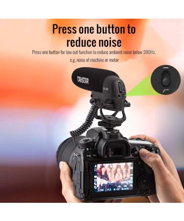 SGC-600 On-Camera Condenser Interview Microphone with Windscreen & Cold Shoe Mount - Compatible with Canon, Nikon, Sony DSLR Cameras - Buy Online on GoSupps.com