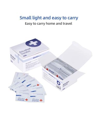 100 Pcs 75% Alcohol Prep Pads | Individually Wrapped Alcohol Gauze Pads | 6 x 6cm Alcohol Cotton Slices - Buy Online on GoSupps.com