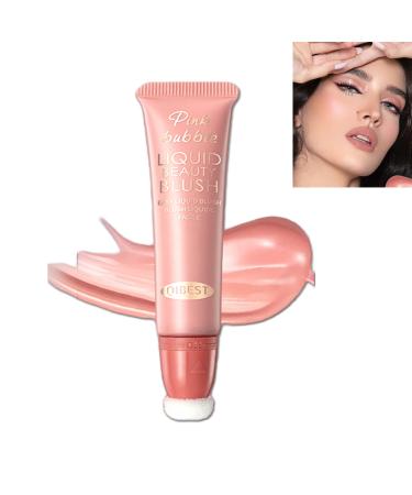 Rosarden-Matte Beauty Blush Wand -Matte Face Blush with Cushion Applicator-Face Blush Liquid-Lightweight Blendable Blush Stick for Cheek Lip-Soft Cream Blush Makeup