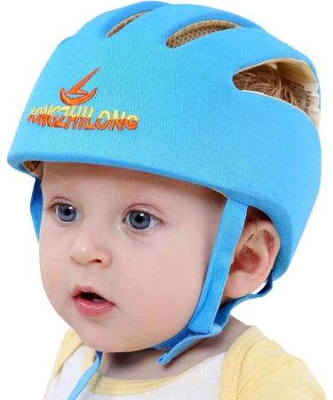 IULONEE Baby Helmet Toddler Protective Hat - Adjustable Safety Headgear for Infants - Cotton Material - Blue - Buy Online on GoSupps.com