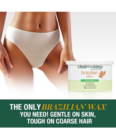 Clean + Easy Bikini Brazilian Hair Removal Hard Wax 396g - Smooth Effective & Gentle Hair Removal for Sensitive Skin - Buy Online on GoSupps.com