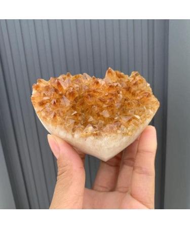 Beautiful Natural Citrine Cluster Crystal Gemstone Heart Reiki Home Decoration Natural Stones and Minerals - Buy Online on GoSupps.com