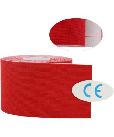 HERCHR Kinesiology Athletic Tape - Waterproof Cotton Muscle Support Strapping Bandage 2.0x196.9in Red - Ideal for Injury & Sports Recovery - Buy Online on GoSupps.com