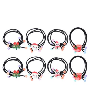 Frcolor Cartoon Elastic Hair Ties for Baby Girls - 8-Piece Christmas Loop Ponytail Holders - International Shipping Available - Buy Online on GoSupps.com