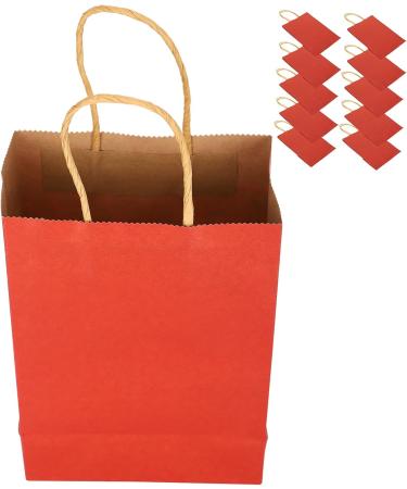 Paper Bag With twist handle cowhide Gift shopping bag used as Christmas Gift Bags candy bag Thanksgiving gift etc 10pcs(15 8 21-Red) 15 8 21 Red - Buy Online on GoSupps.com
