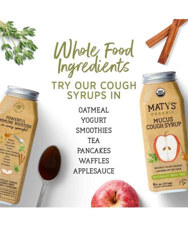 Buy Maty's Organic Mucus Cough Syrup - Honey, Thyme & Ginger | 6 fl oz - Buy Online on GoSupps.com