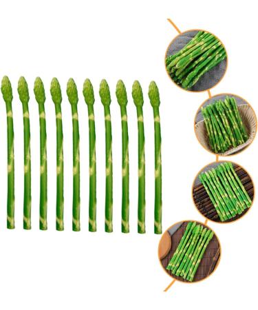 HOMSFOU 40 Pcs Simulated asparagus ornaments rustic decor plastic flower vase cabinet decor vegetable fruit ornament decorative vegetables lifelike Simulated Asparagus Models cupboard fake - Buy Online on GoSupps.com