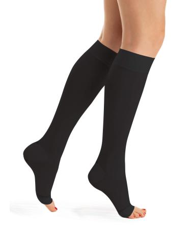 Relaxsan antembolism M1350A (1 pair - black s) thrombosis socks women and men 25-32 mmHg compression knee socks unisex class2 s black