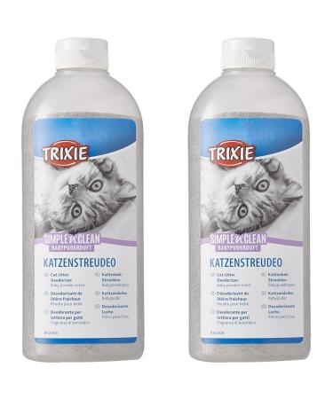 Trixie 42406 Simple'n'Clean cat litter deodorant baby powder scent 750 g (pack of 2) 750 g (pack of 2)