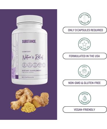 Nature s Relief | Turmeric Supplement to Improve Body Muscle & Joint Aches | Pure Turmeric Curcumin Supplement Organic Boswellia & Ginger | Ease Discomfort & Increase Mobility | Non-GMO 30 Servings Pain Relief - Buy Online on GoSupps.com