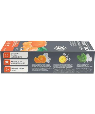 Biomed Citrus Fresh 97% Natural Toothpaste | Orange Mandarin Grapefruit Lemon | Fresh Breath Healthy Gums | SLS Free 100g - Buy Online on GoSupps.com