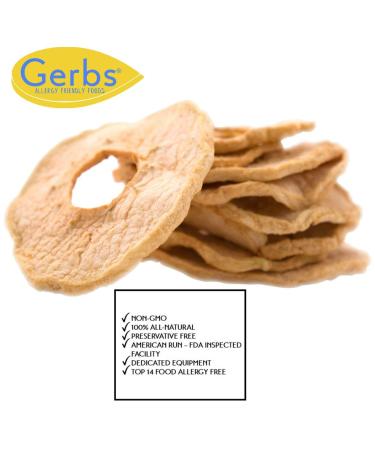 GERBS Dried New England Apple Slices 16oz - No Sugar Added, Unsulfured, Allergy-Free Snack - Buy Online on GoSupps.com