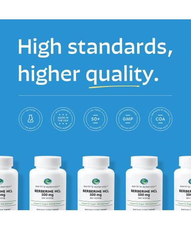 Earth's Splendor Berberine 500mg Capsules Supports Metabolism (120ct Bottle 2 Month Supply) Non-GMO Vegan-Friendly - Buy Online on GoSupps.com
